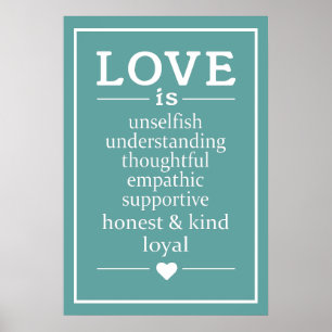 Liebe ist ... benutzerdefiniertes Farbposter Poster