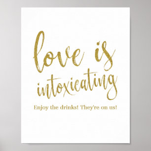 Liebe ist berauschender Glitzer 8x10 Hochzeitszeic Poster