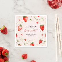 Liebe ist Berry Sweet Erdbeer-Themen-Brautparty