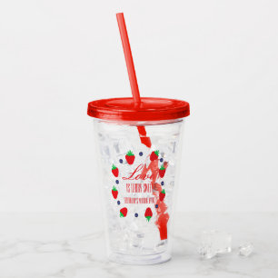 Liebe ist Berry Sweet Fruit Brautparty Acryltrinkbecher