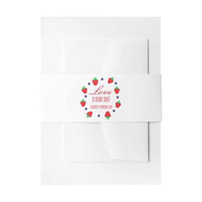 Liebe ist Berry Sweet Fruit Brautparty Einladungsbanderole (Vorderseite Beispiel)