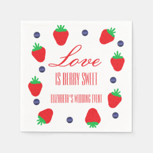 Liebe ist Berry Sweet Fruit Brautparty Serviette