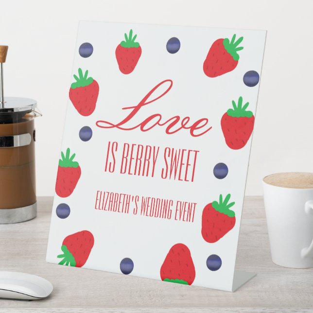 Liebe ist Berry Sweet Fruit Brautparty Sockelschild (In Situ)