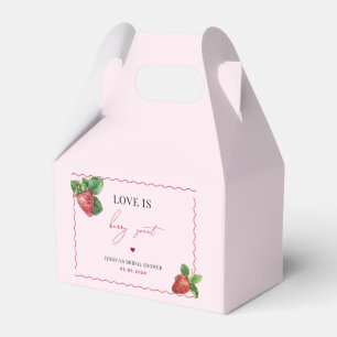 Liebe ist Berry Sweet Pink Erdbeeren Brautparty Geschenkschachtel