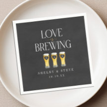 Liebe ist Brauen Bier-Them Engagement Party Servie