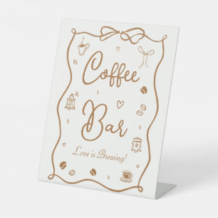Liebe ist Brauen Brautparty Kaffee Bar Sockelschild