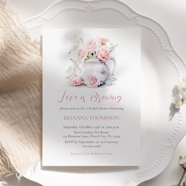 Liebe ist Brauen Bridal Tee Party Einladung (Von Creator hochgeladen)