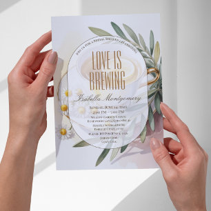 Liebe ist Brauen Brunch Tea Brautjungfernparty Einladung