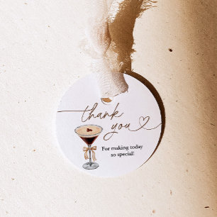 Liebe ist Brauen Espresso Martini Junggesellinnen- Geschenkanhänger