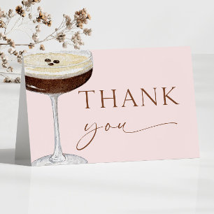 Liebe ist Brauen Expresso Martini Junggesellinnena Dankeskarte