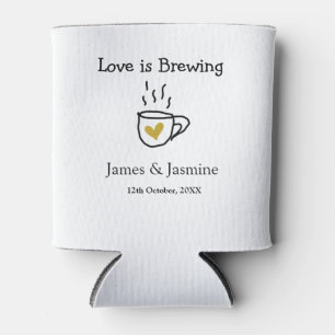 Liebe ist Brauen Kaffee Tasse Gold Herznamen Dosenkühler