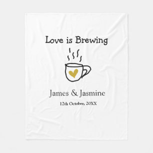 Liebe ist Brauen Kaffee Tasse Gold Herznamen Fleecedecke