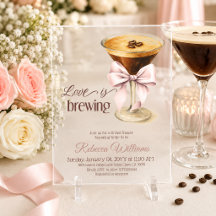 Liebe ist Brauende Bow Espresso Kaffee Brautparty