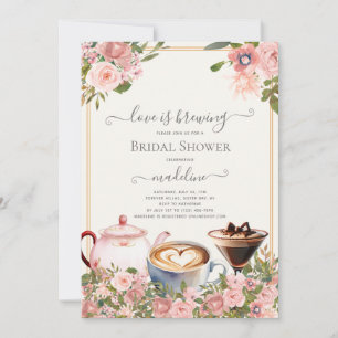 Liebe ist Brauens Kaffee Tee Martini Brautparty Einladung
