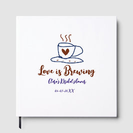 Liebe ist braun blaues Brautparty hinzufügen Namen Gästebuch