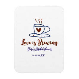 Liebe ist braun blaues Brautparty hinzufügen Namen Magnet