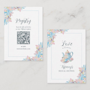 Liebe ist Brautparty-Registry Begleitkarte