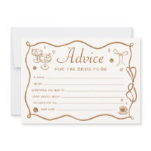 Liebe ist Brechen Coffee Brautparty Advice Card