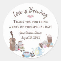 Liebe ist Brewing Brautparty Bevorzugung Stickers