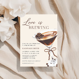 Liebe ist Brewing Chic Martini Brautparty Einladung