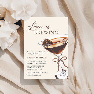 Liebe ist Brewing Chic Martini Brautparty Einladung