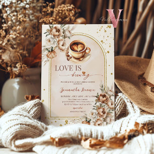 LIEBE IST BREWING Coffee Lovers Brautparty Einladu Einladung