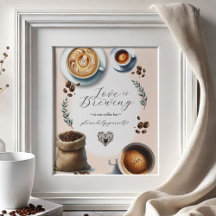 Liebe ist Brodelndes Kaffee Bar Tischschild