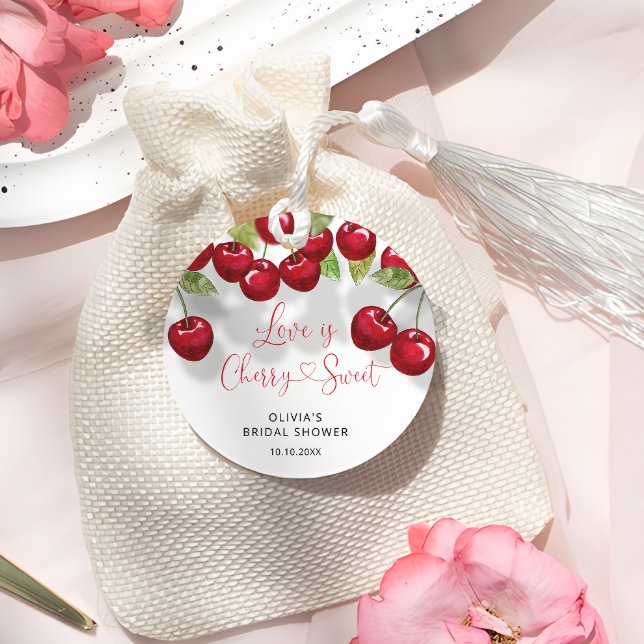 Liebe ist Cherry Sweet Brautparty Vielen Dank Geschenkanhänger (Von Creator hochgeladen)