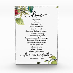 Liebe ist Corinthians Scripture Verse Couple's Fotoblock