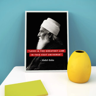 "Liebe ist das Bestste Gesetz" Bahai Typografy Pos Poster