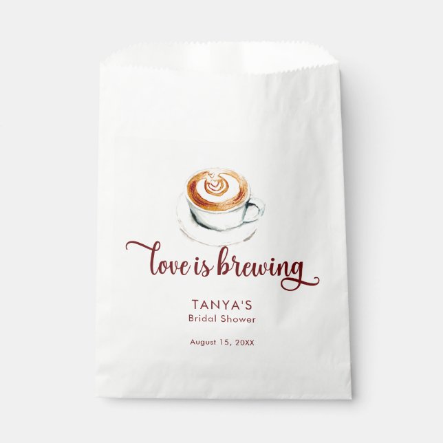 Liebe ist das Brautparty Breing Coffee Geschenktütchen (Vorderseite)