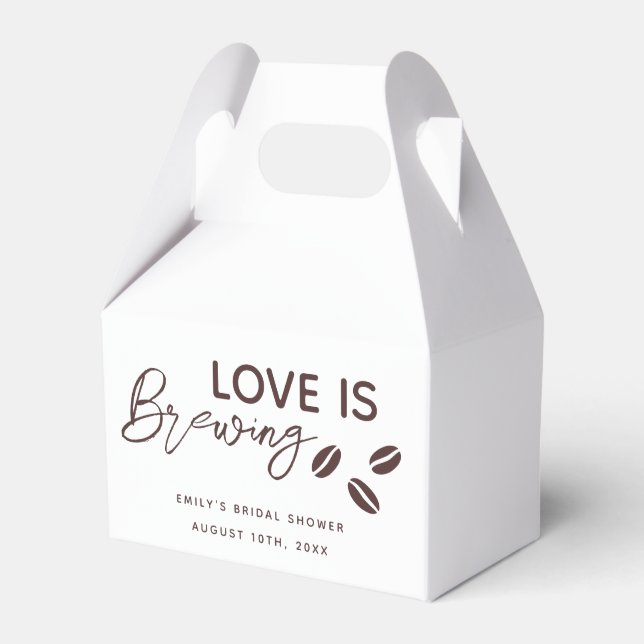 Liebe ist das Breaking Coffee Theme Brautparty Geschenkschachtel (Vorderseite)
