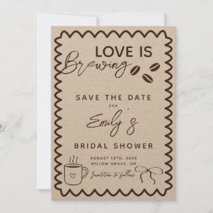 Liebe ist das Breaking Coffee Theme Brautparty Save The Date