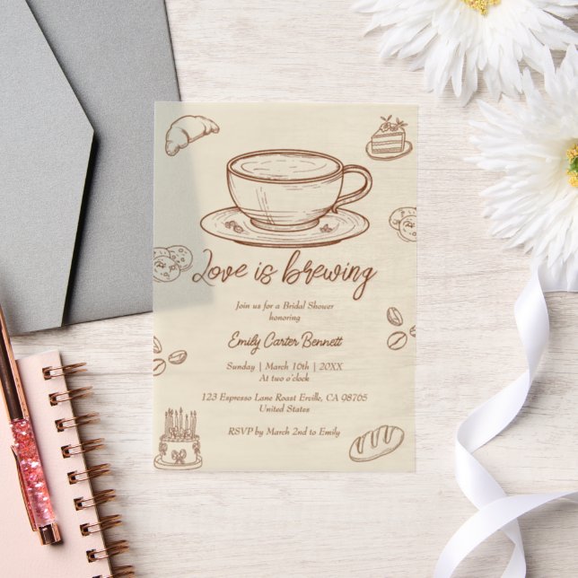 Liebe ist das Brechen Coffee Bridal Dusche Einladu (Hochzeit)