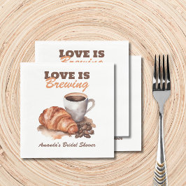 Liebe ist das Brechen Coffee Französisches Brautpa Serviette
