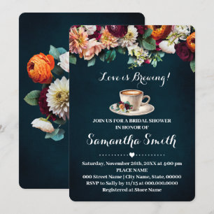 Liebe ist das Brechen von Brautparty Kaffee Blume Einladung