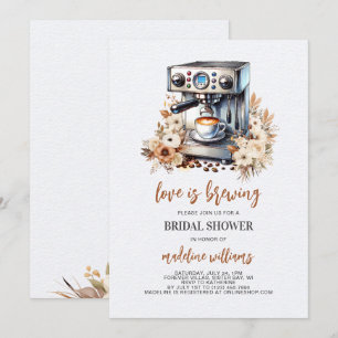 Liebe ist das Brechen von Kaffee Blumenkohl Brautp Einladung