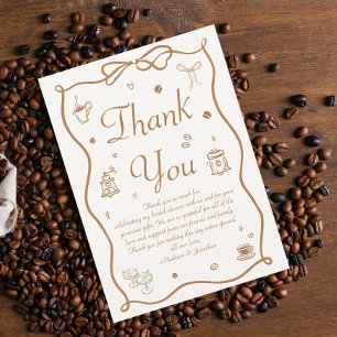 Liebe ist das Brechen von Kaffee Brautparty Dankeskarte