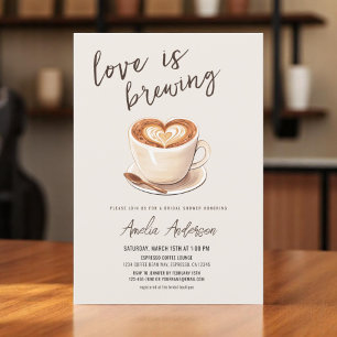 Liebe ist das Brechen von Kaffee Brautparty Einladung