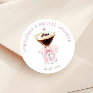 Liebe ist das Brechen von Kaffee Brautparty Runder Aufkleber
