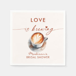 Liebe ist das Brechen von Kaffee geachtetes Brautp Serviette