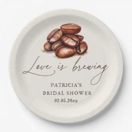 Liebe ist das Brechen von Kaffeebohnen Brautparty Pappteller