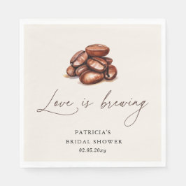 Liebe ist das Brechen von Kaffeebohnen Brautparty Serviette