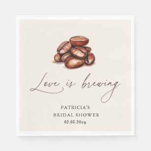 Liebe ist das Brechen von Kaffeebohnen Brautparty Serviette