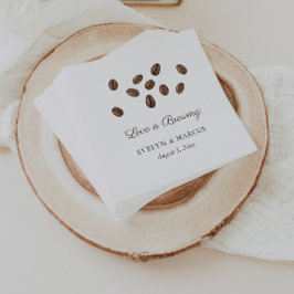 Liebe ist das Brewing Coffee Co-ed Brautparty Serviette