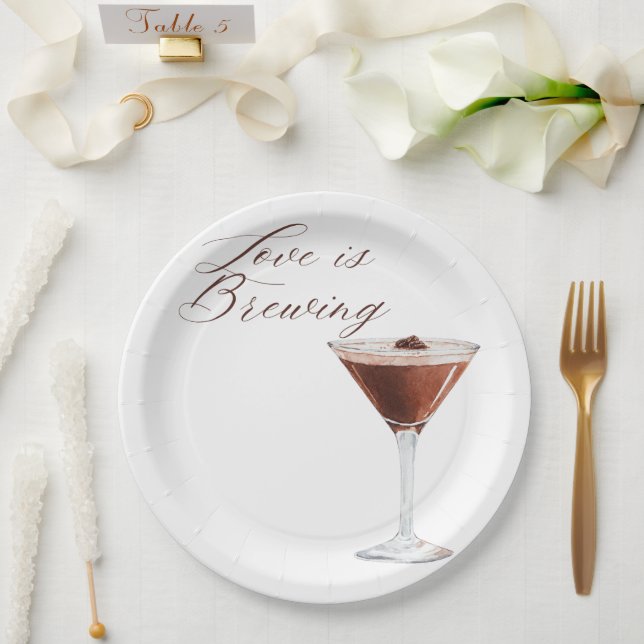 Liebe ist das Brewing Paper Plate Pappteller (Hochzeit)