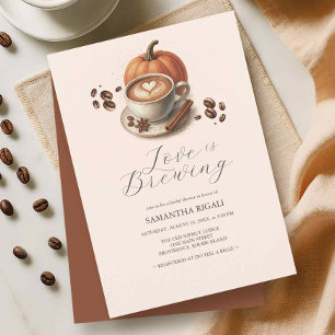 Liebe ist das Brewing Pumpkin Speckkaffee Brautpar Einladung