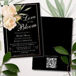 Liebe ist das Schwarze Brautparty von Bloom White  Einladung