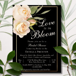 Liebe ist das Schwarze Brautparty von Bloom White  Einladung
