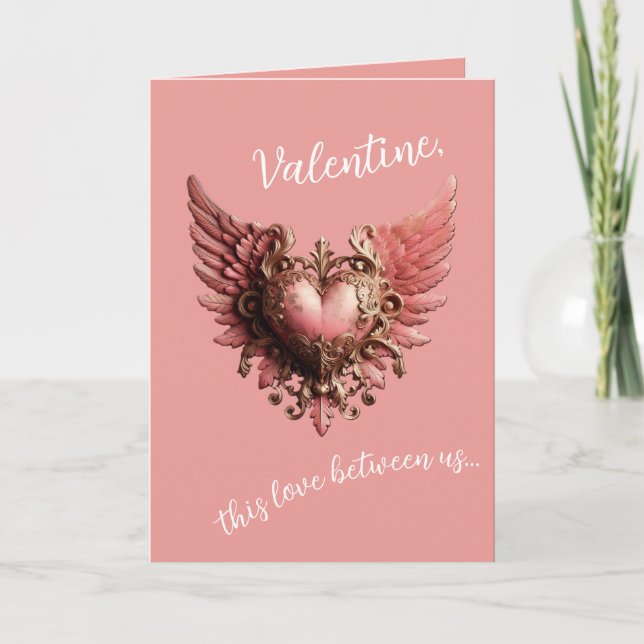 Liebe ist der Glaube Valentine Karte (Vorderseite)